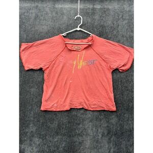 U.S Vintage T Shirt Womens L/XL Pink Cotton Contrast Stitch Key West Florida